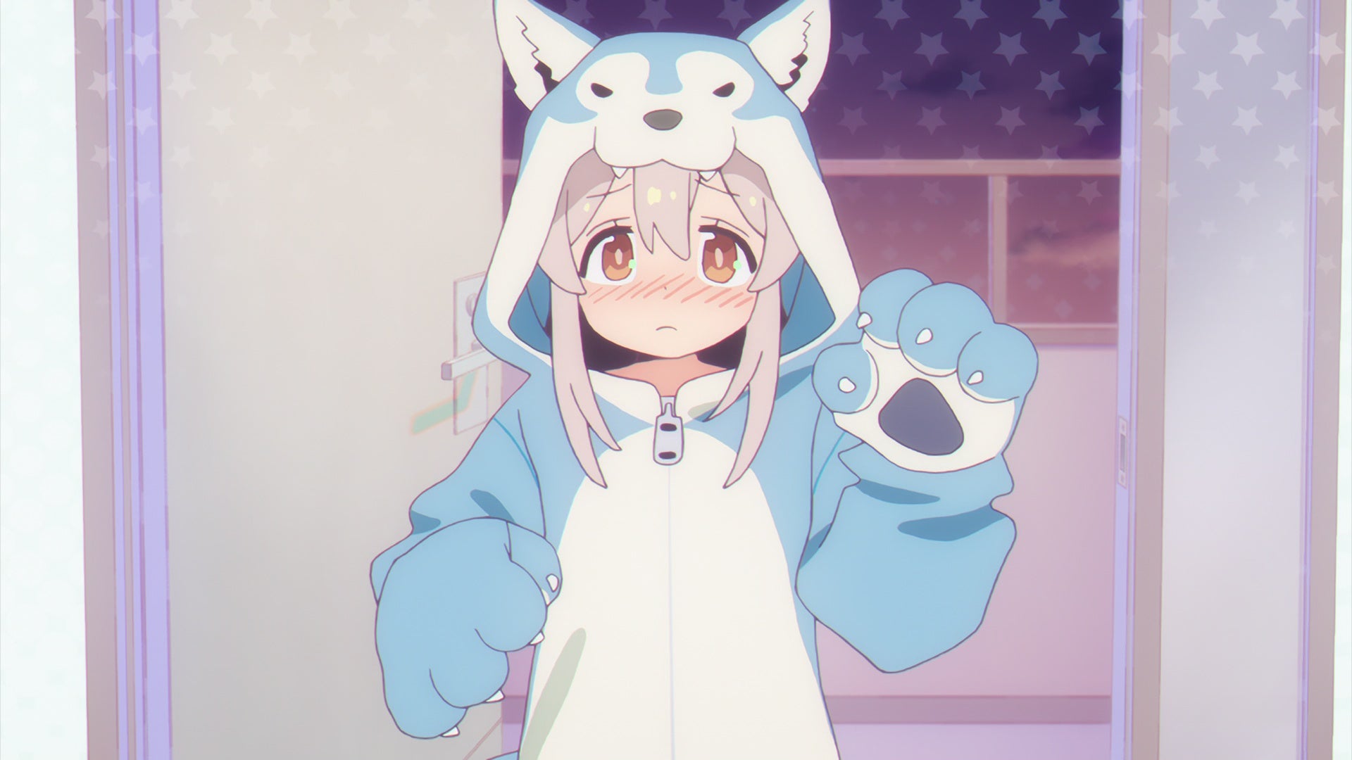 Anime girl in discount onesie