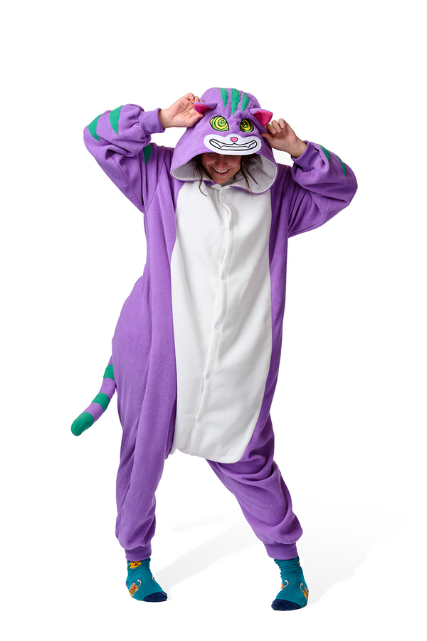 Cheshire Cat Kigurumi Adult Onesie Costume Pajamas Main KIGU