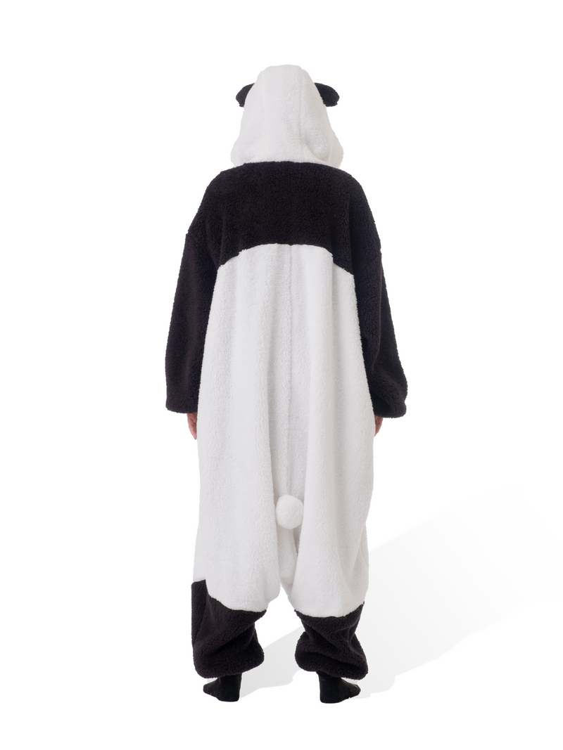 Fluffy Panda Animal Kigurumi Adult Onesie Costume Pajamas Back KIGU-KG-015