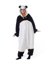 Fluffy Panda Animal Kigurumi Adult Onesie Costume Pajamas Main3 KIGU-KG-015