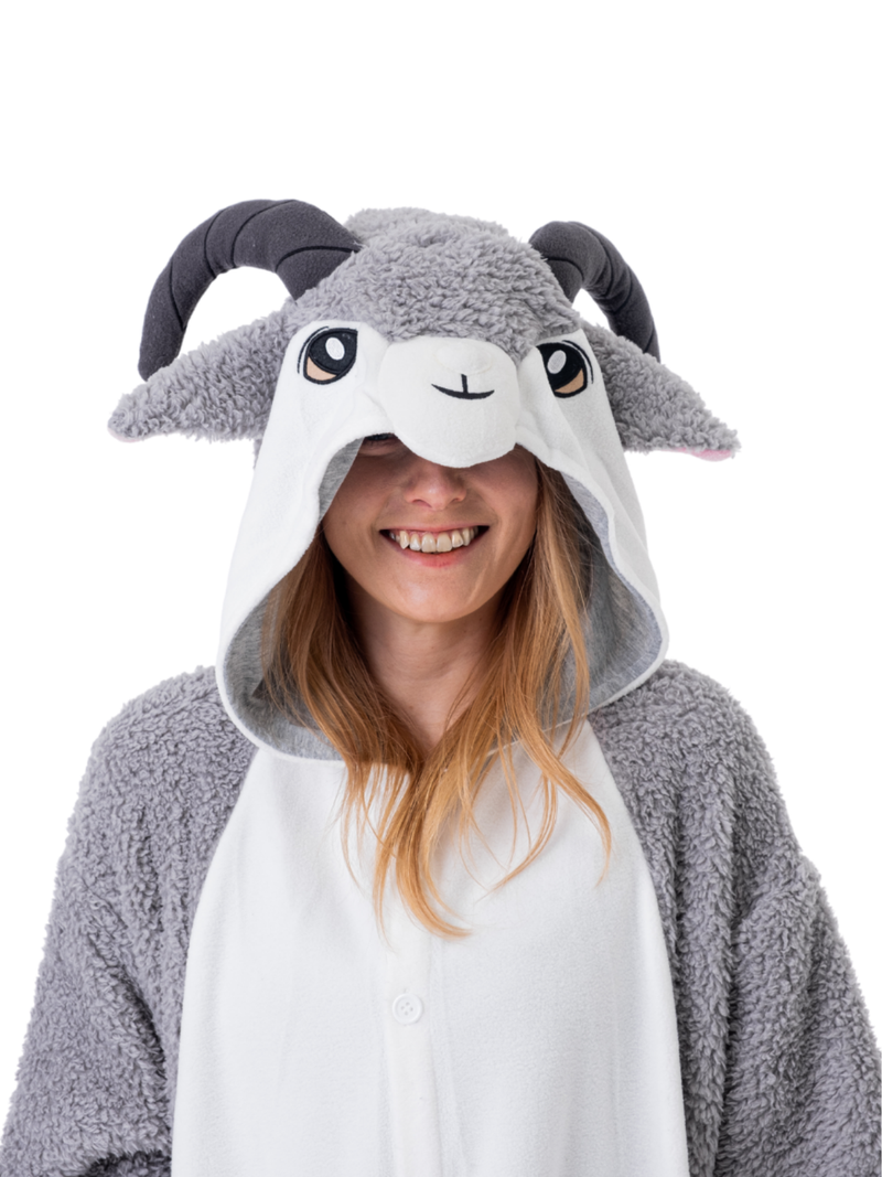 Goat Animal Kigurumi Adult Onesie Costume Pajamas Hood KIGU-KG-004