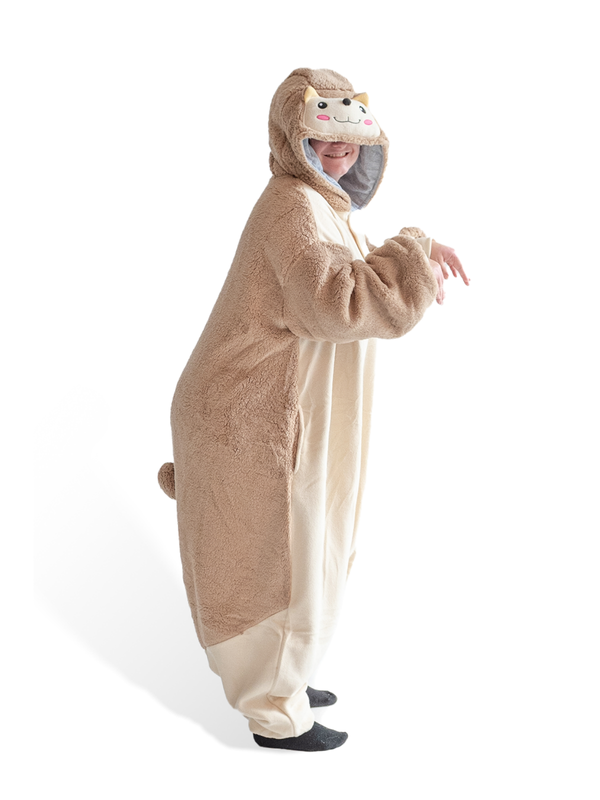 Hedgehog Animal Kigurumi Adult Onesie Costume Pajamas Side Left KIGU-KG-034