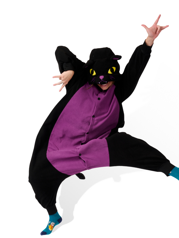 Midnight Cat Animal Kigurumi Adult Onesie Costume Pajamas Main KIGU-KG-016