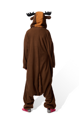 Moose Kigurumi Adult Onesie Costume Pajamas Back KIGU-KG-025