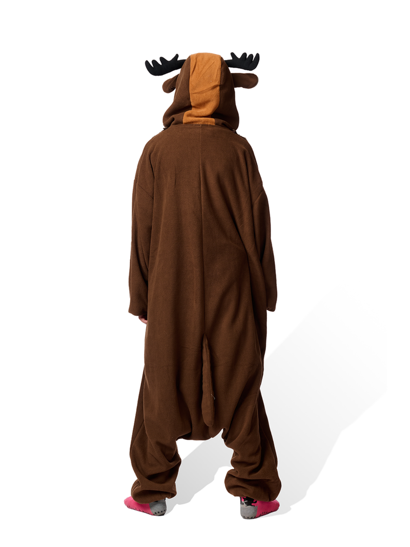 Moose Kigurumi Adult Onesie Costume Pajamas Back KIGU-KG-025