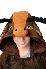 Moose Kigurumi Adult Onesie Costume Pajamas Hood KIGU-KG-025