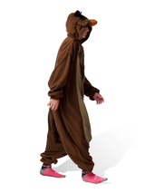 Moose Kigurumi Adult Onesie Costume Pajamas Side Left KIGU-KG-025