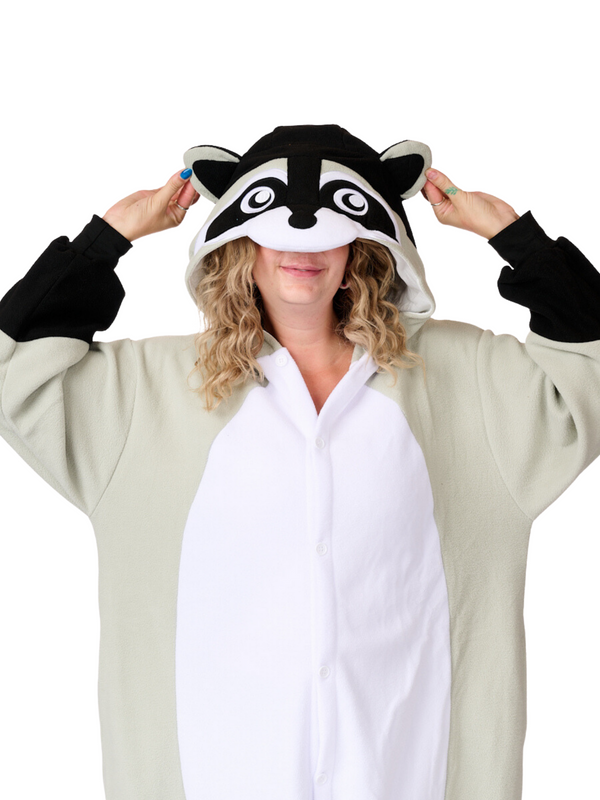 Raccoon Animal Kigurumi Adult Onesie Costume Pajamas Hood KIGU-KG-007XT