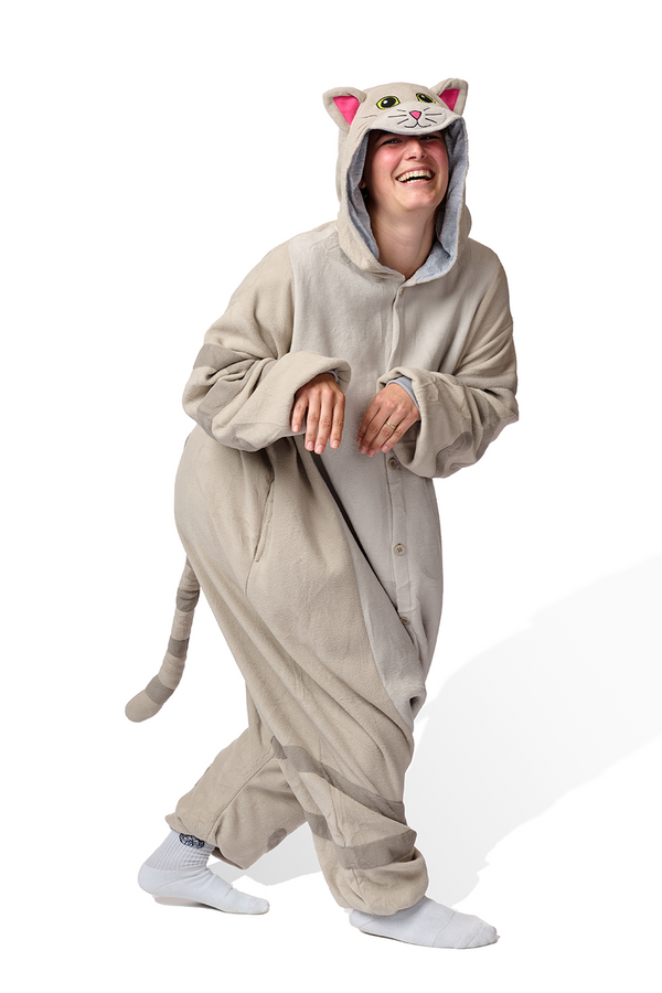 Tabby Cat Kigurumi Adult Onesie Costume Pajamas Main KIGU-KG-037