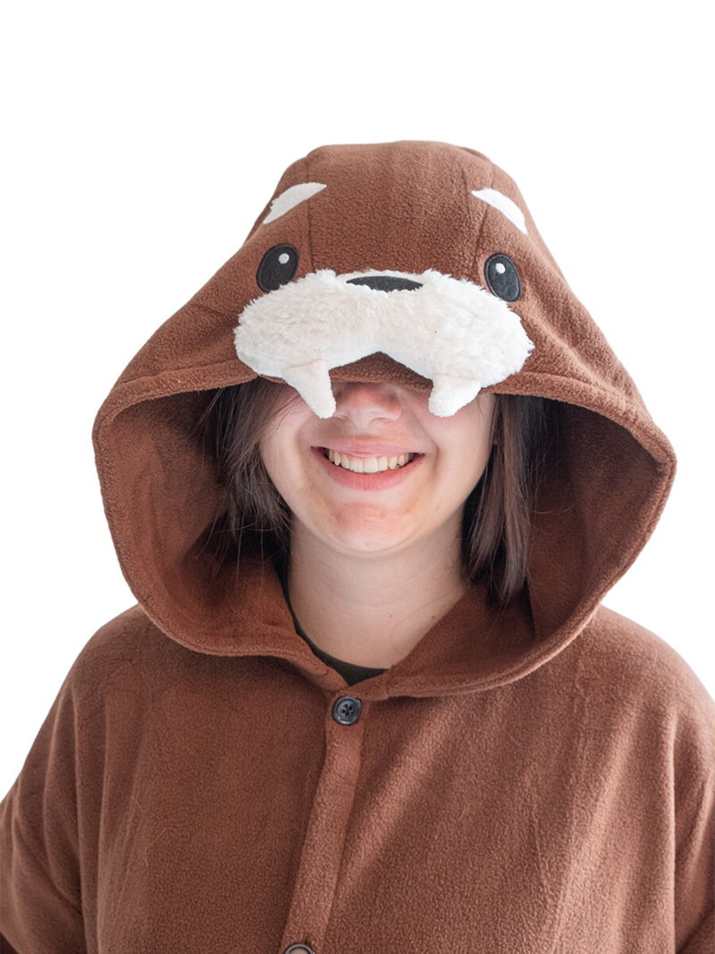 Walrus Animal Kigurumi Adult Onesie Costume Pajamas Hood KIGU-KG-051