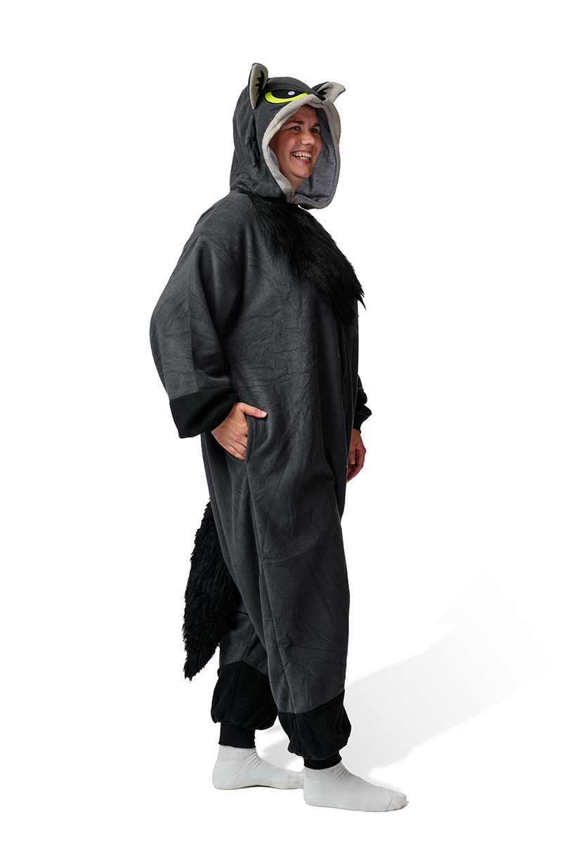 Werewolf Kigurumi Adult Onesie Costume Pajamas Side Left KIGU-KG-023